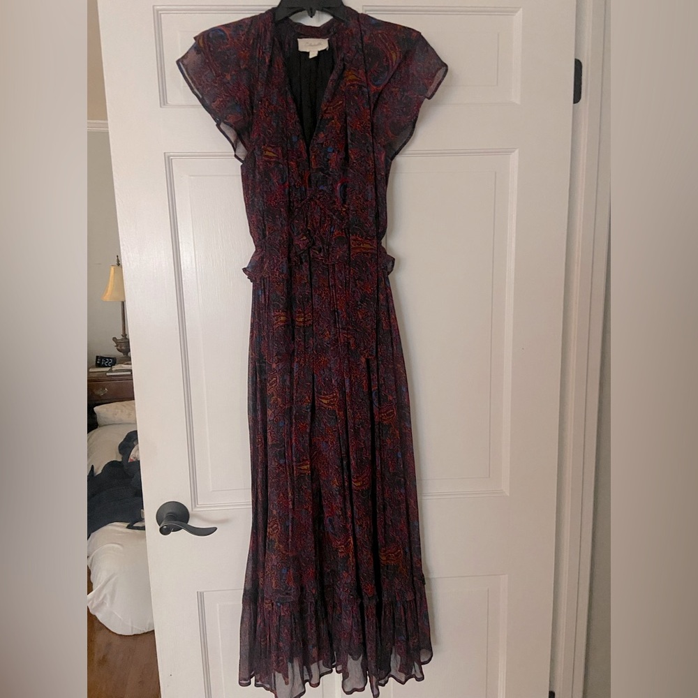 Cleobella Dark Purple Floral Maxi Dress